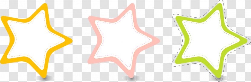 Clip Art - Silhouette - Colored Stars Border Transparent PNG