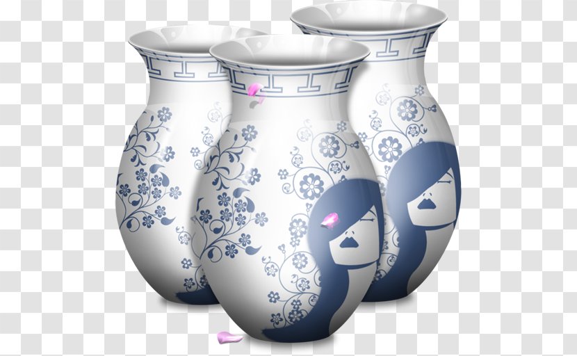 Blue And White Porcelain Ceramic Vase Glass - Drinkware - Hardware Database Transparent PNG