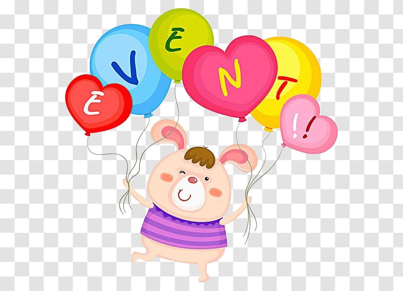 European Rabbit Balloon Illustration - Tree - Take The Of Transparent PNG