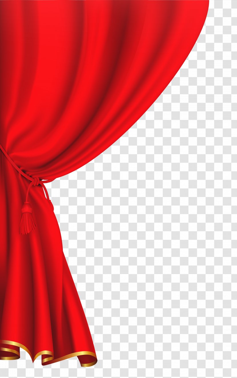 Theater Drapes And Stage Curtains Front Curtain Clip Art - Bedroom - Red Clipart Image Transparent PNG
