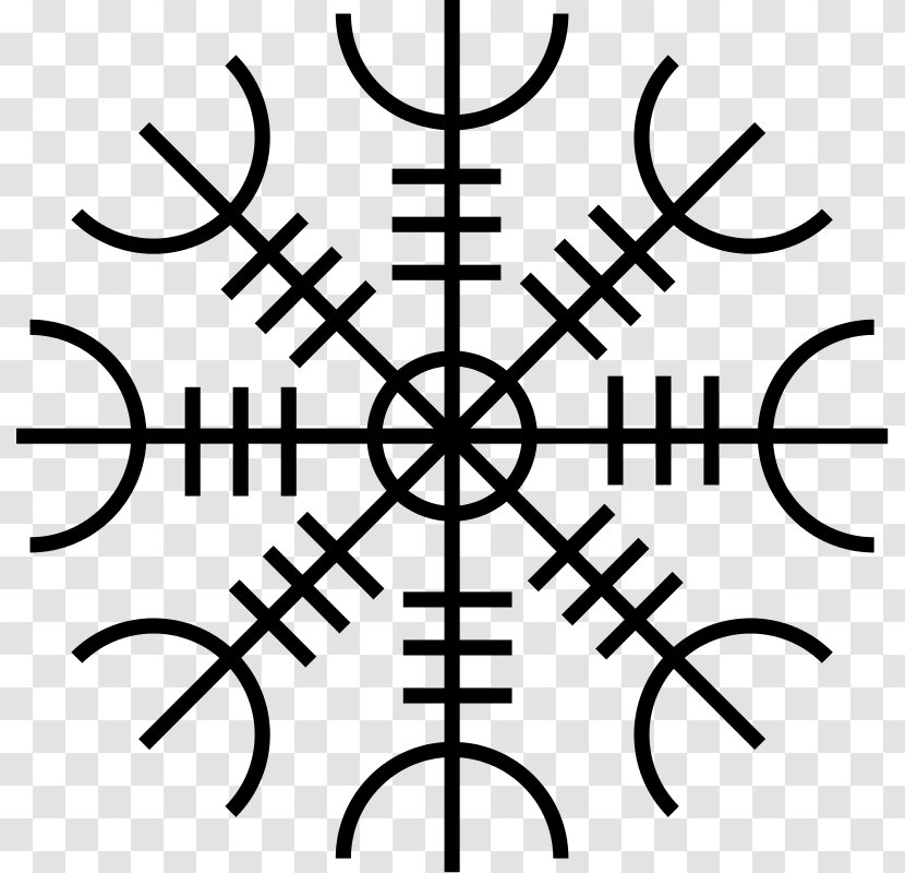 Helm Of Awe Icelandic Magical Staves Odin Aegishjalmur Symbol Transparent PNG