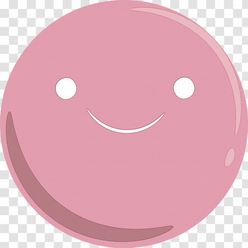 Circle Smiley Pink M Cartoon Font Transparent PNG