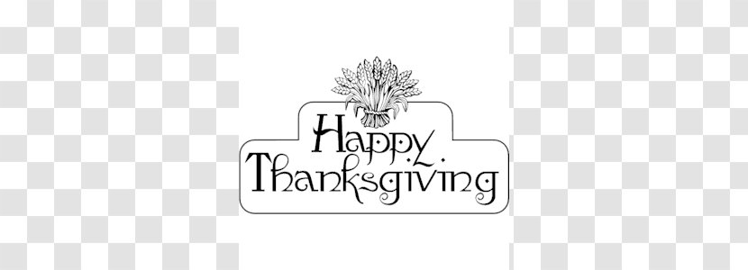Thanksgiving Dinner Black And White Clip Art - Thanks Banner Cliparts Transparent PNG