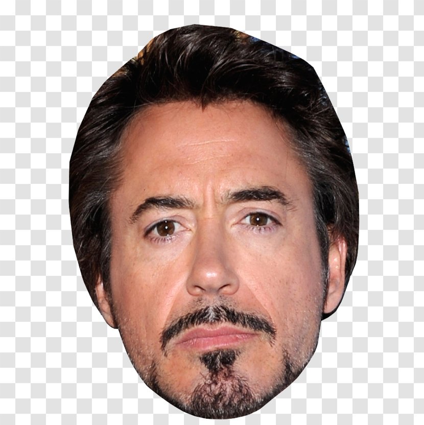 Robert Downey Jr. Iron Man Mask Face Celebrity - Neck - Michael Fassbender Transparent PNG