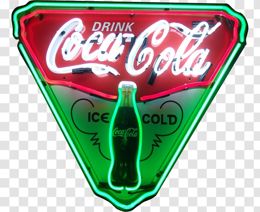 Fizzy Drinks Coca-Cola Neon Sign Lighting - Retro Remember History Transparent PNG