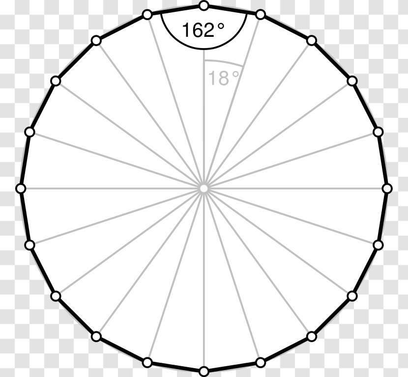 Regular Polygon Internal Angle Icosagon Dodecagon - Mathematics Transparent PNG