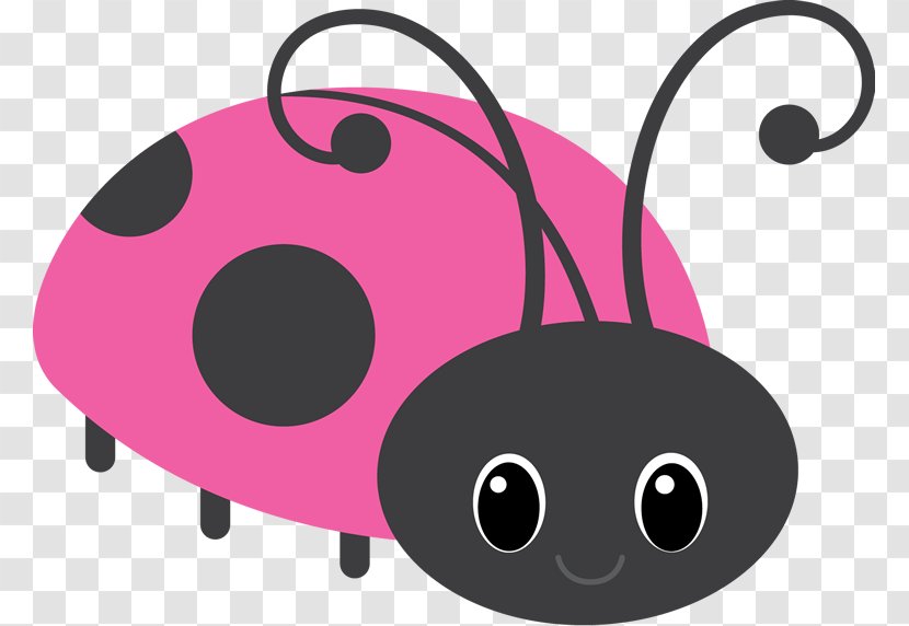 Ladybird Beetle Party Pink Clip Art - Cartoon - Mariquita Transparent PNG