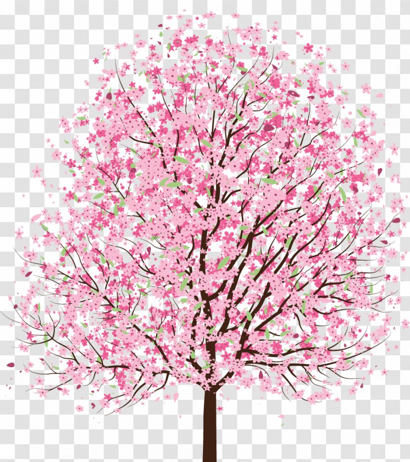 Cherry Blossom Tree Clip Art - Petal Transparent PNG