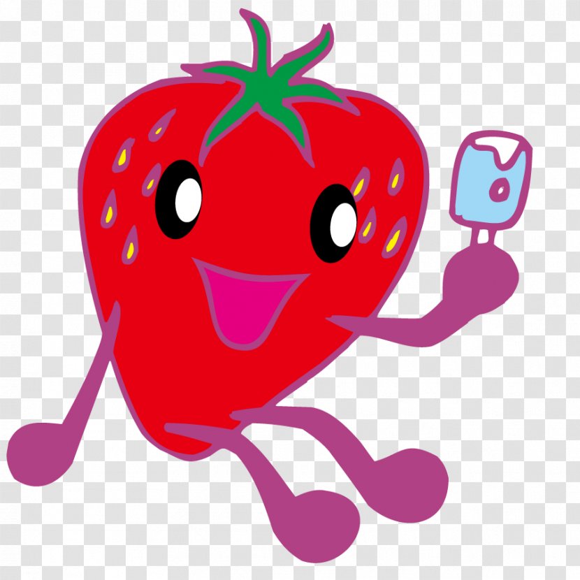 Food - Cartoon - Vector Strawberry Fruit Transparent PNG