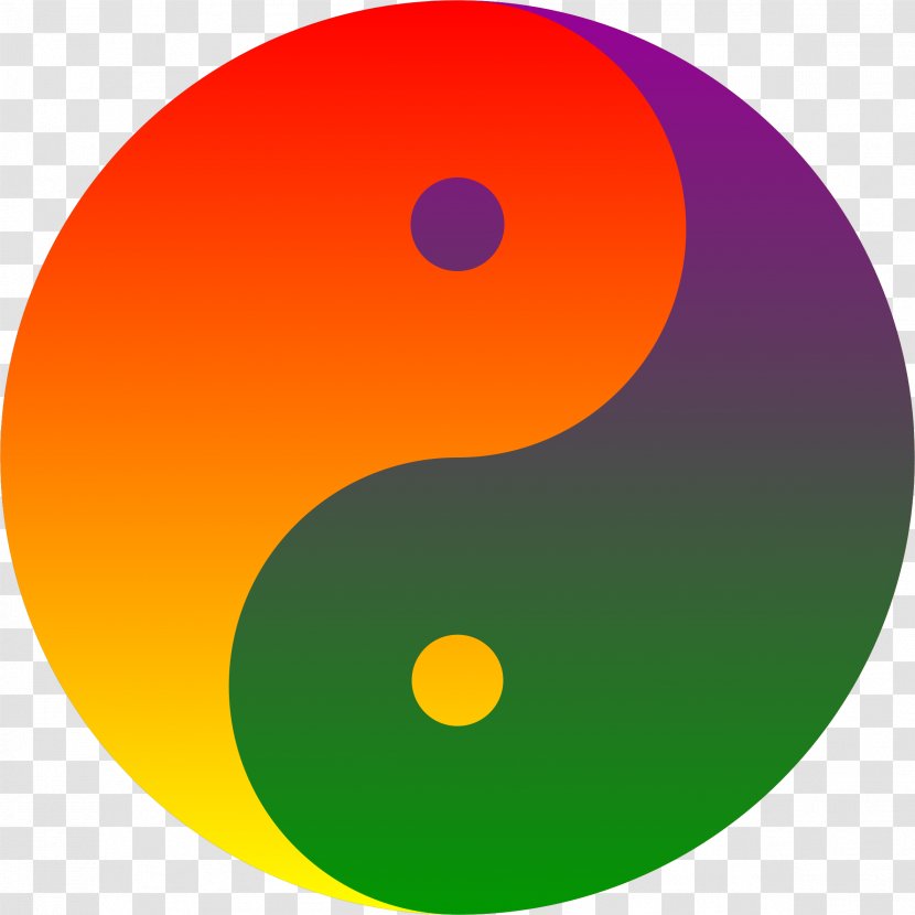 Yellow Complementary Colors Yin And Yang Rainbow - Overtone Singing - Clipart Transparent PNG