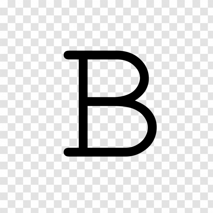 Letter B - Black And White - Number Transparent PNG
