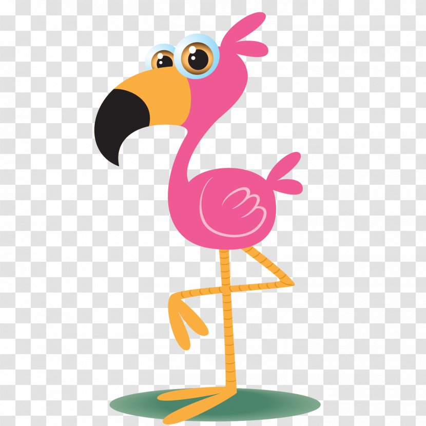 Bird Flamingos Cartoon Illustration - Beak - Vector Material Transparent PNG