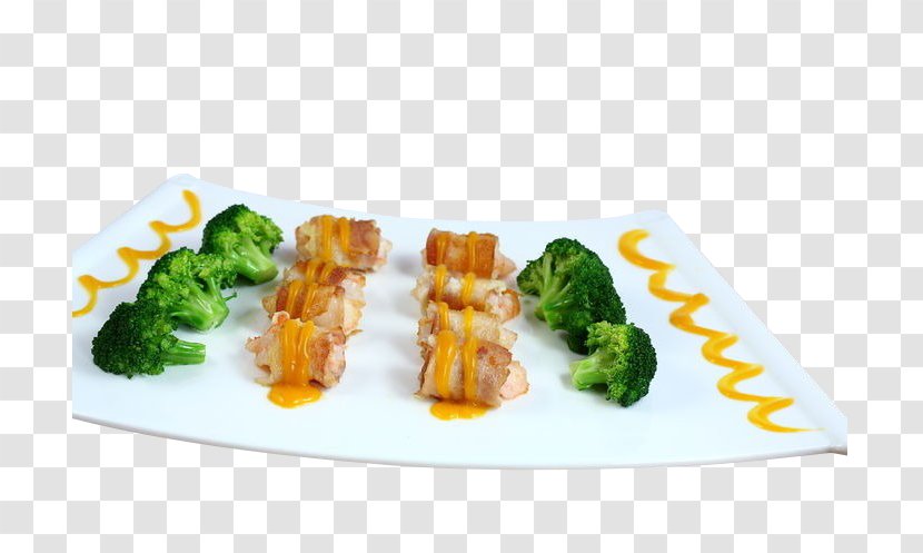 Japanese Cuisine Bacon Roll Meatloaf Caridea - Dish - Shrimp Transparent PNG