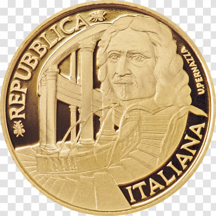 Euro Coins Gold Italy Commemorative Coin Transparent PNG