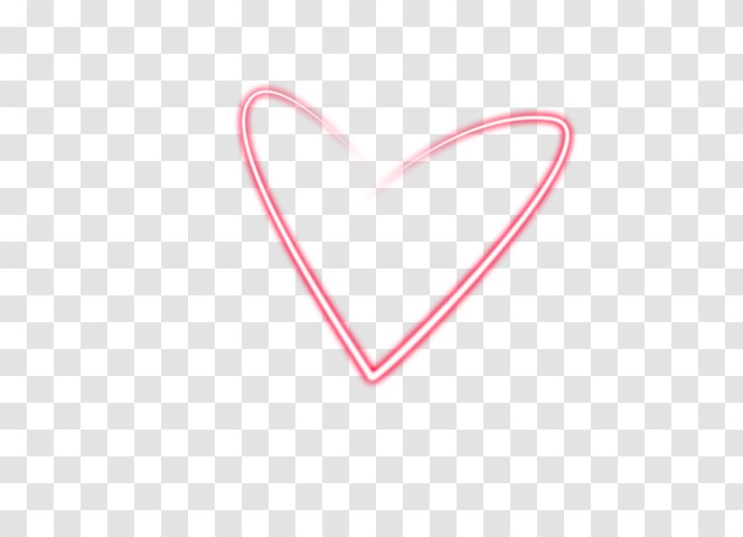 Pink M Line Font - Heart - Design Transparent PNG