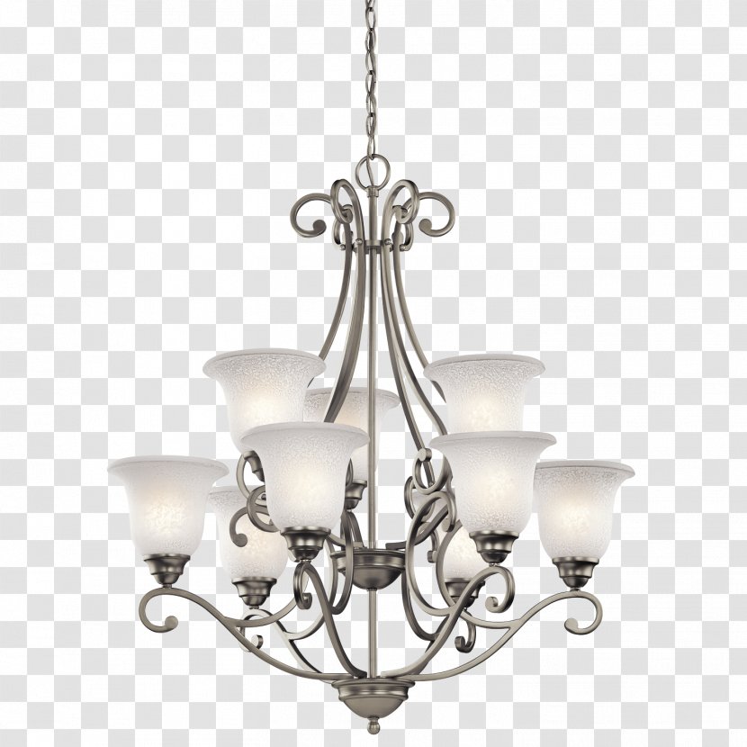 Lighting Chandelier Brushed Metal Glass - Pattern Transparent PNG