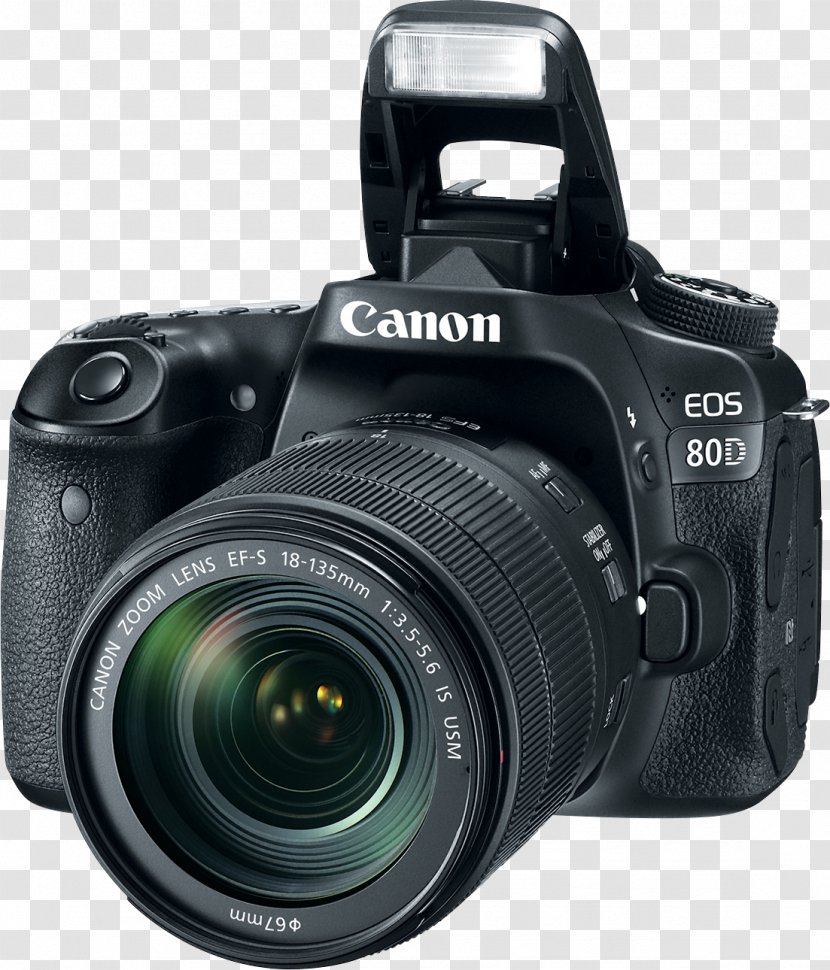 Canon EOS 80D EF-S 18–135mm Lens 70D Mount 18–55mm - Film Camera Transparent PNG