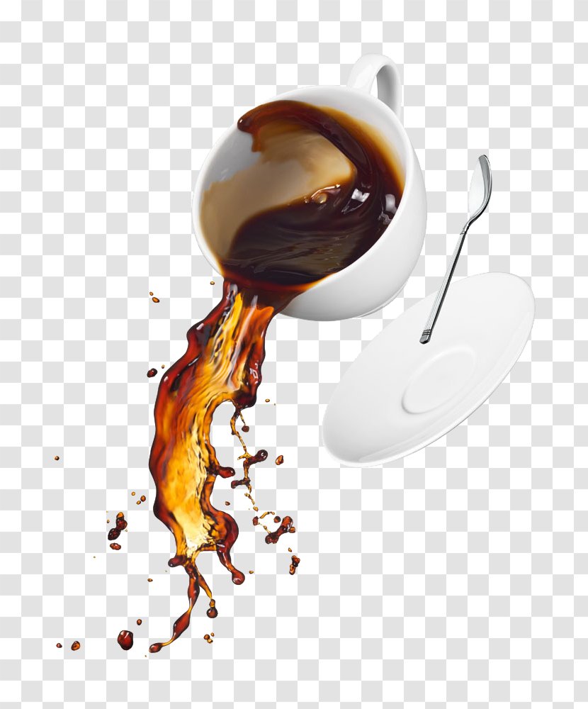 Coffee Cup Tea Stock Photography - Spilled Transparent PNG