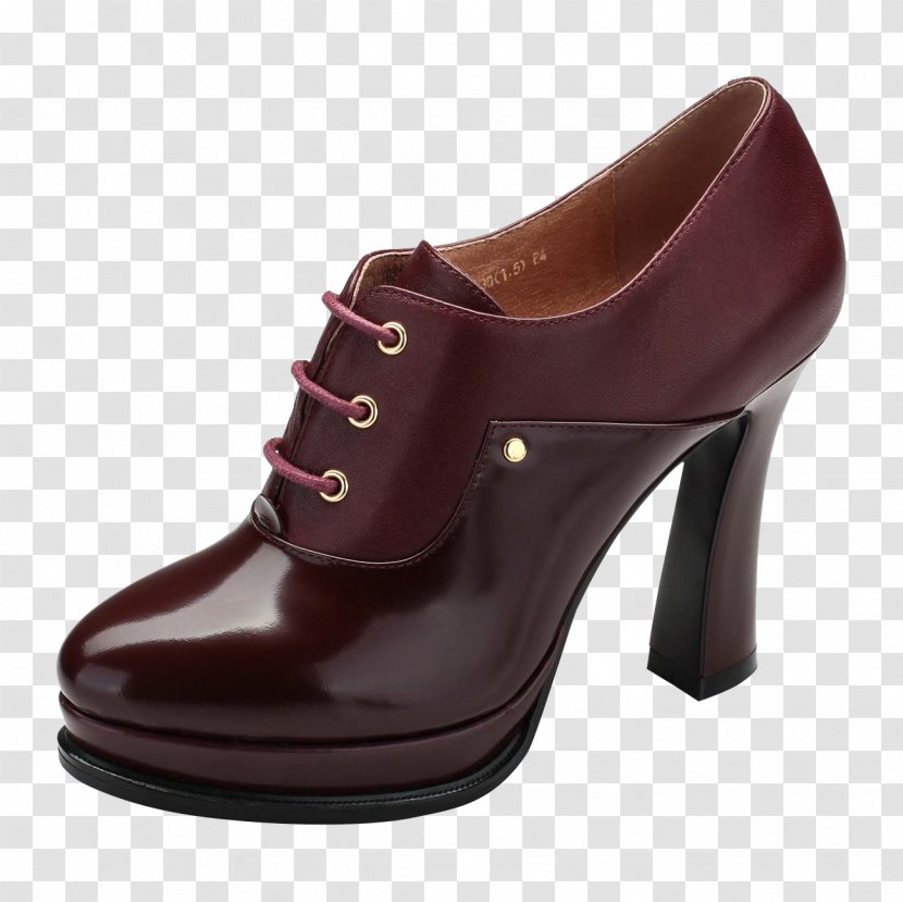 High-heeled Footwear Dress Shoe - Fashion - Wine Red, English Wind, High Heels Transparent PNG