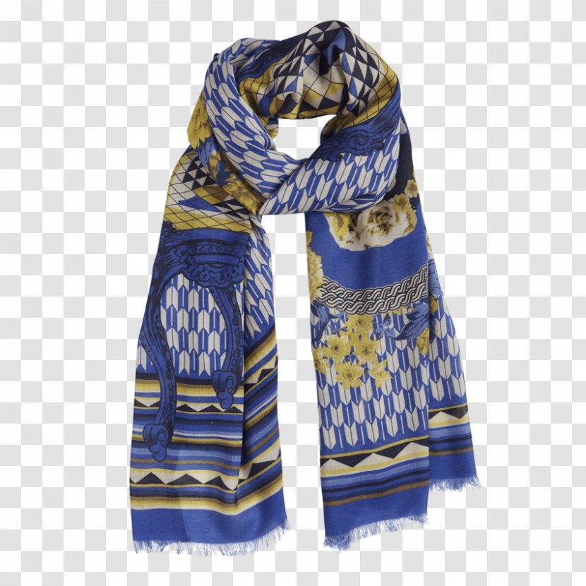 Yellow Blue Scarf Stole Color Printing Transparent PNG