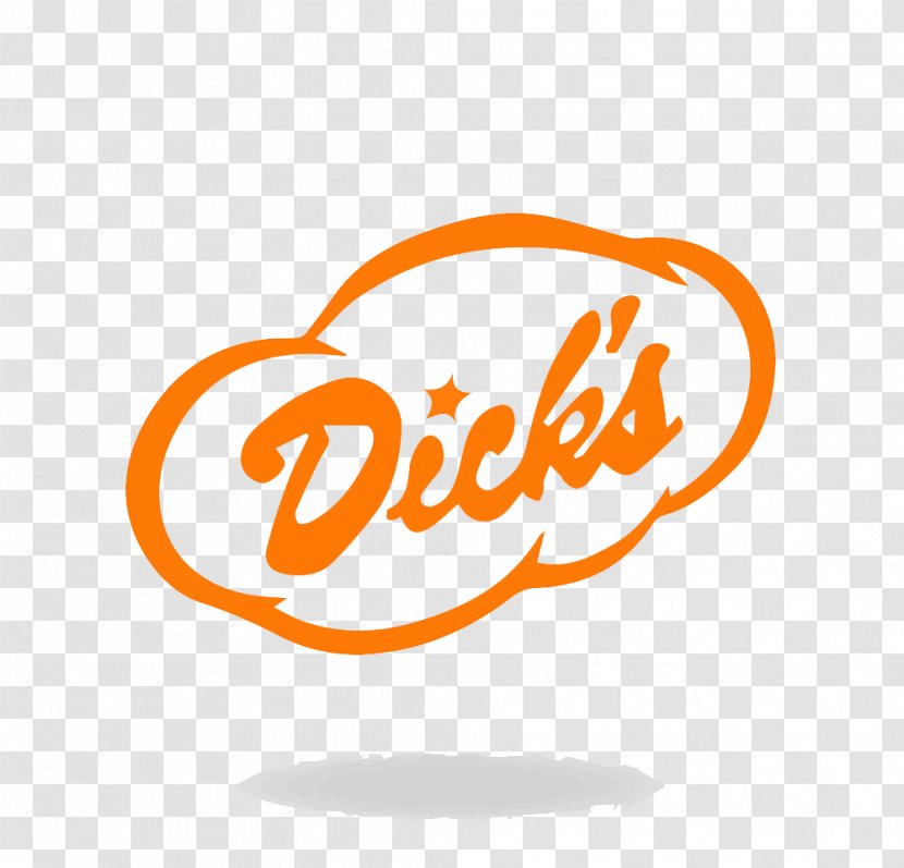 Logo Brand Dick's Drive-In Font - Orange Transparent PNG