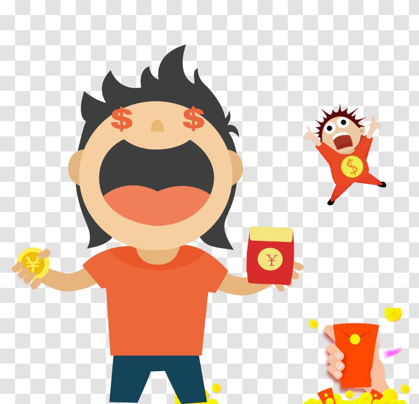 Winner! FREE Software China Telecommunications Corporation - Fictional Character - Overturned Red Envelopes Transparent PNG