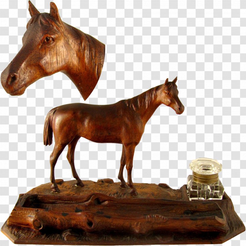 Horse Wood Carving Sculpture - Desk Transparent PNG
