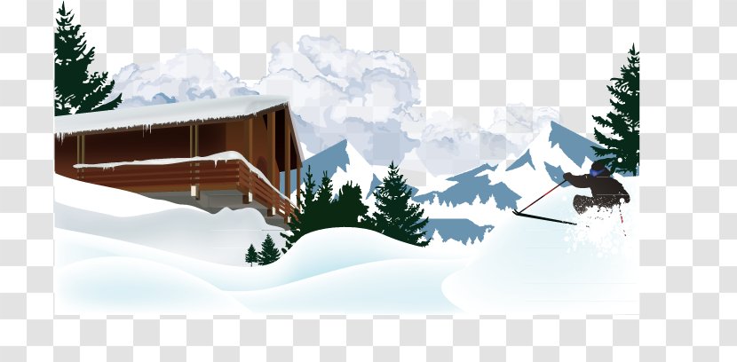 Skiing Ski Resort Snow Clip Art - Jumping - Vector Transparent PNG