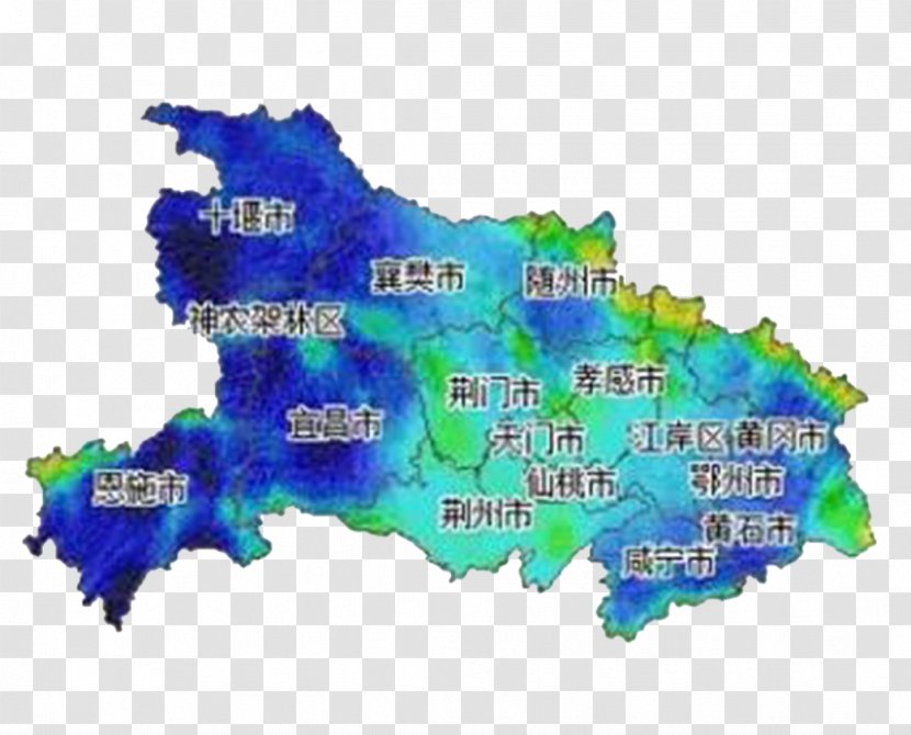 Xingao Degree Education Sanjiao Lake Bacon - Biome - Satellite Map Of Hubei Transparent PNG