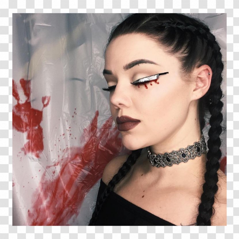 Cosmetics Halloween Make-up Artist Knife Fashion - Brown Hair - Smoky Makeup Transparent PNG