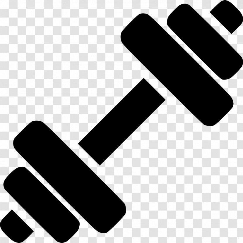 Dumbbell Barbell Fitness Centre Weight Training - Black And White Transparent PNG