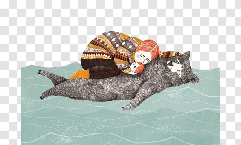 Netherlands Illustrator Drawing Artist Illustration - Dutch - Water Man And Bear Transparent PNG