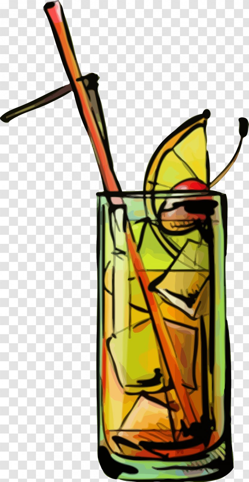 Tequila Sunrise Cocktail Mojito Blue Lagoon Rum - Glass Transparent PNG