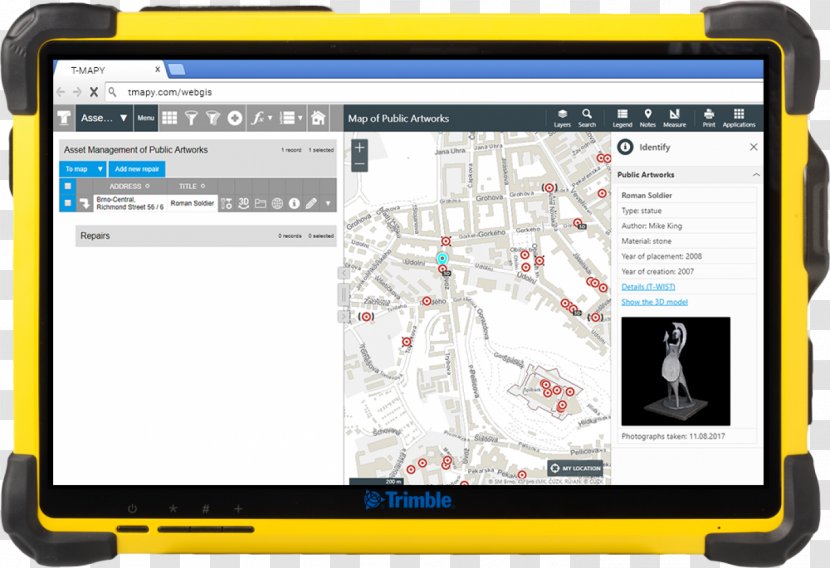 Web Mapping Tablet Computers Geographic Information System Trimble Inc. - Software - Public Identification Transparent PNG