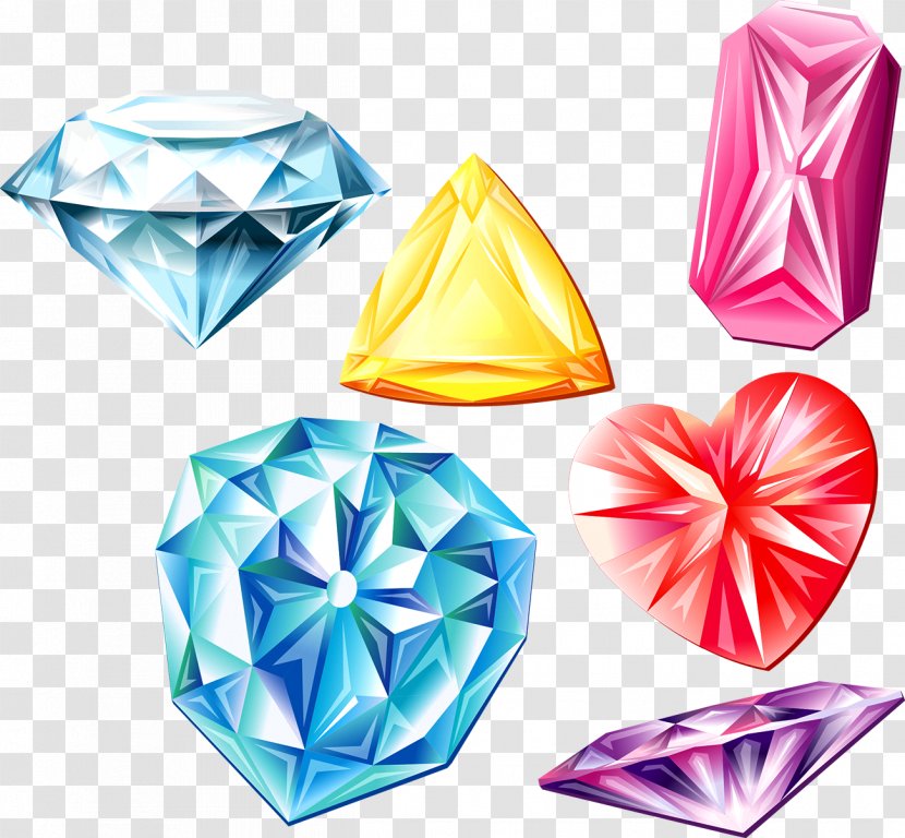 Diamond Color Gemstone Clip Art - Stock Photography - Colorful Crystal Transparent PNG
