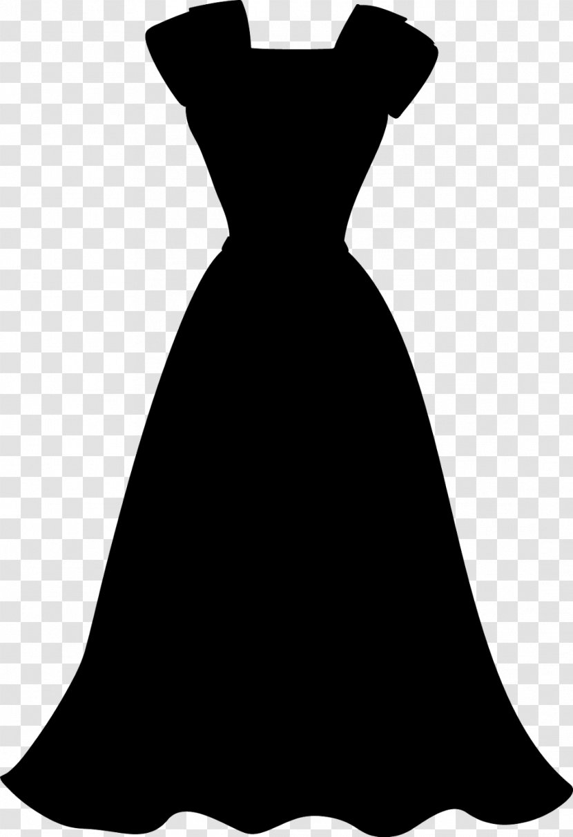 Black & White - Neck - M Gown Clip Art Silhouette Transparent PNG