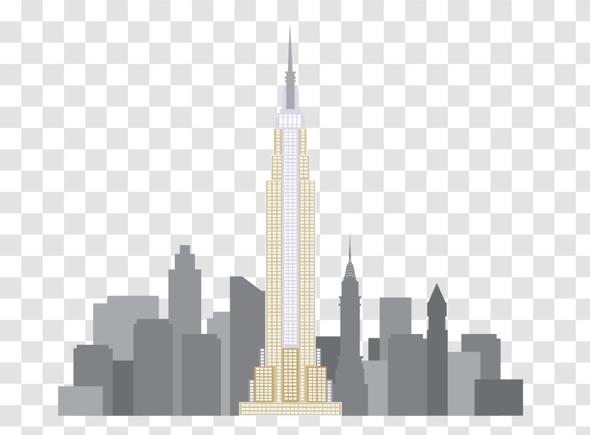 Empire State Building Chrysler Flatiron Skyline - Art Deco - Buildings Transparent PNG