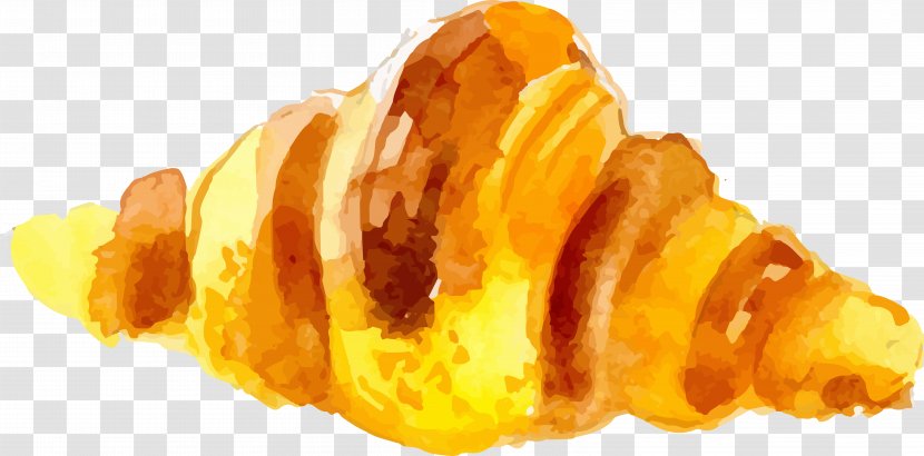 Croissant Bakery Bread Picnic - Food - Cartoon Water Color Transparent PNG