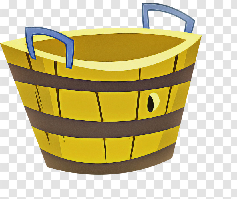 Yellow Plastic Bucket Transparent PNG
