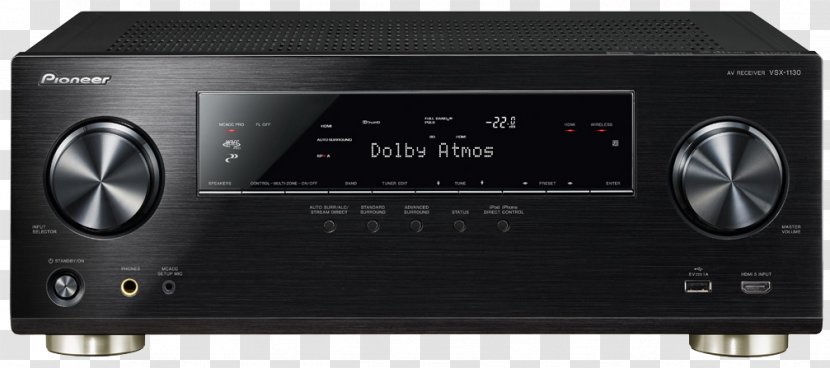 AV Receiver Pioneer VSX-532 5.1 Surround Sound Corporation - Av - Dolby Truehd Transparent PNG