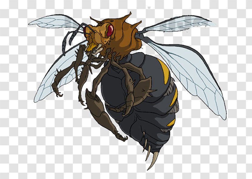 Honey Bee Hornet Godzilla Rodan - Organism - Queen Wasp Transparent PNG