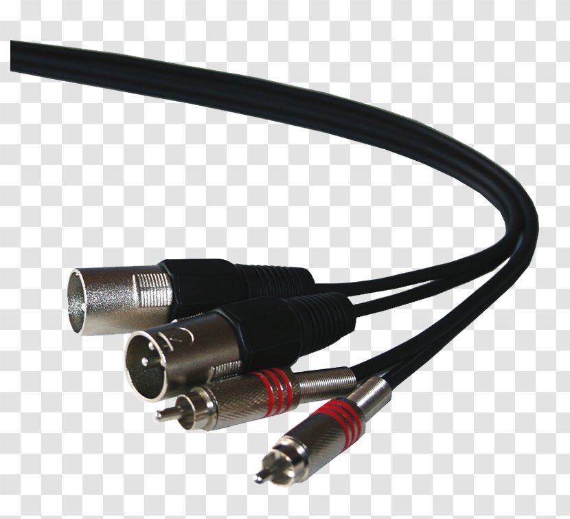 Electrical Cable RCA Connector XLR Cavo Audio - Cordon Transparent PNG
