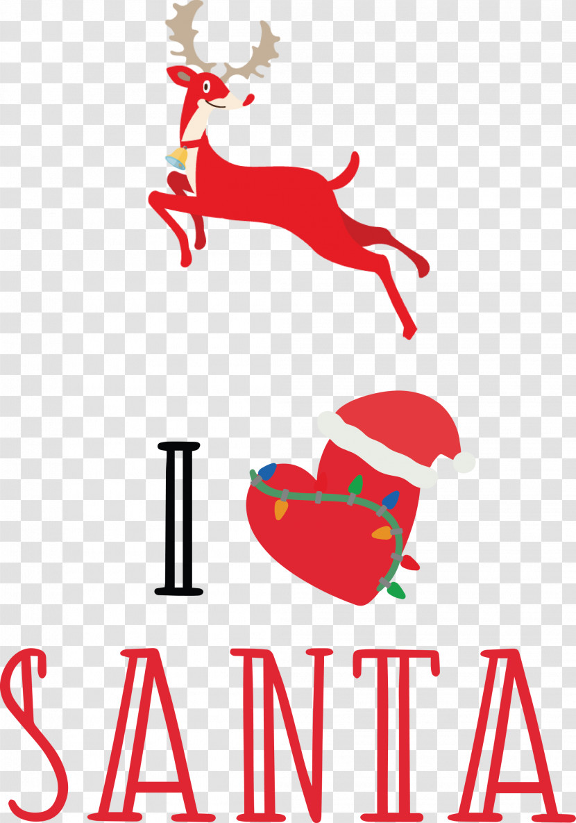 I Love Santa Santa Christmas Transparent PNG