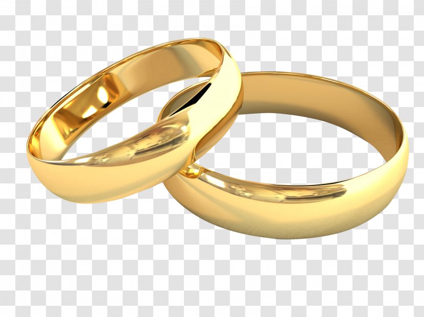 Wedding Invitation Ring Engagement - Golden Rings Image Transparent PNG