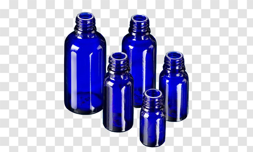 Glass Bottle Cobalt Blue Essential Oil - Plastic Transparent PNG