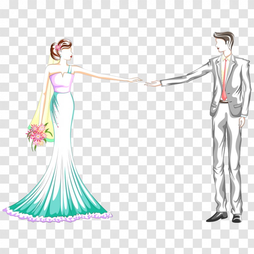 Bridegroom Cartoon Illustration - Frame - Wedding Transparent PNG