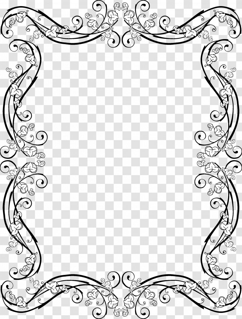 Picture Frames Ornament Royalty-free Clip Art - Black And White - Teal Frame Transparent PNG