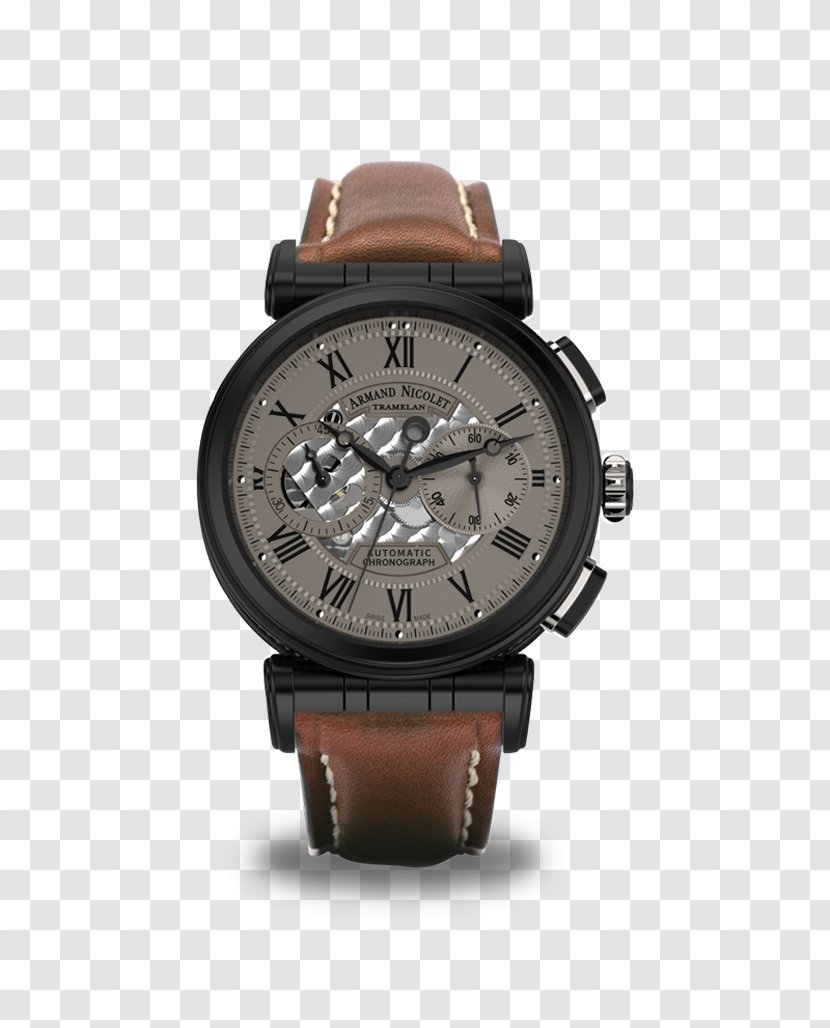 Automatic Watch Armand Nicolet Swiss Made Chronograph - Clock - Metal Bezel Transparent PNG