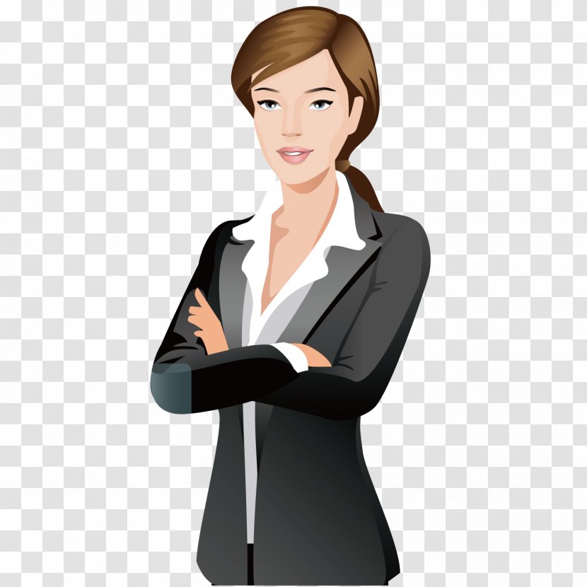 Businessperson Cartoon Silhouette - Heart - Business Woman Transparent PNG