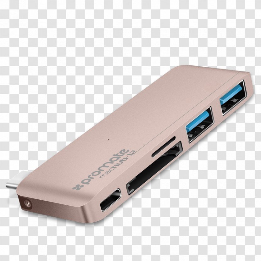 Ethernet Hub MacBook Pro Computer Port USB-C - Electronic Device - USB Transparent PNG